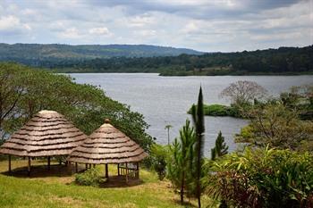 Zicht op de landschappen rondom Jinja