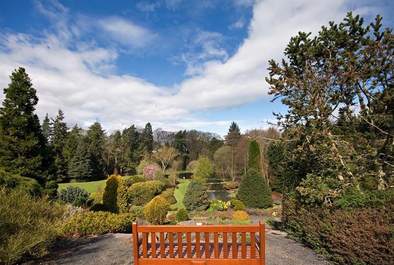 Zicht op de St Andrews Botanic Garden, St Andrews Schotland