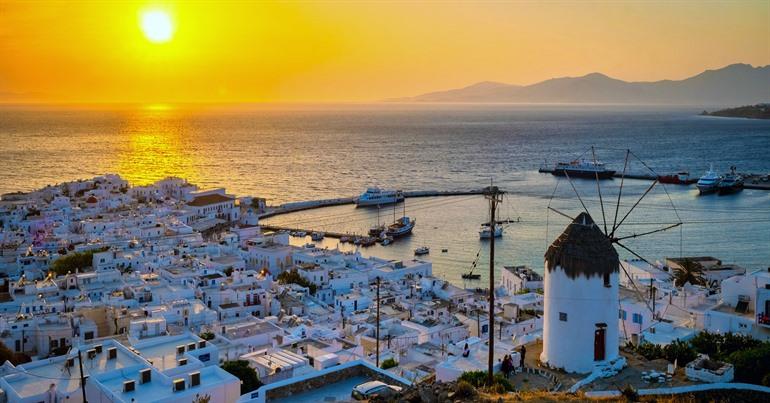 Zonsondergang Mykonos