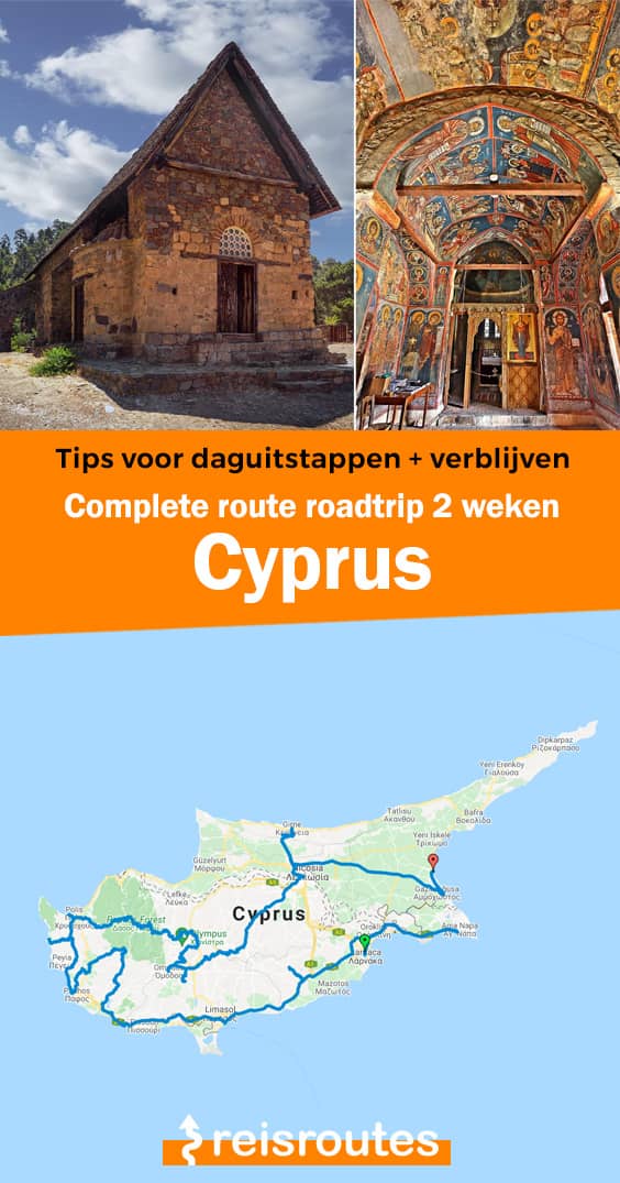 Pinterest Roadtrip Cyprus: Route van 2 weken voor je auto rondreis + tips