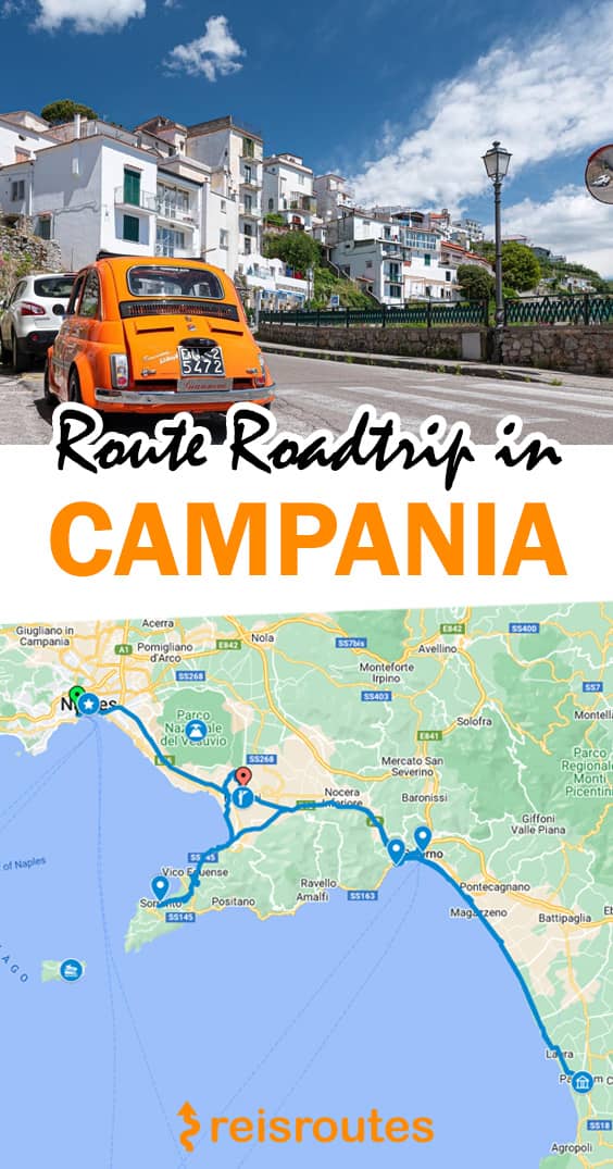 Pinterest Rondreis Campania: Complete route voor je roadtrip door Campanië regio + kaartje