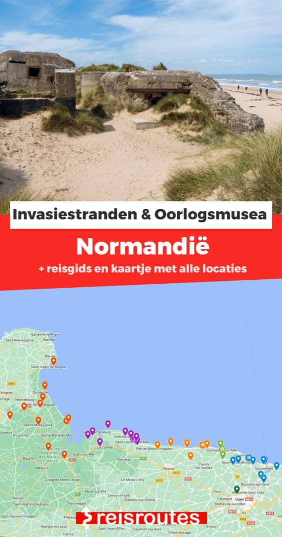 Pinterest Overzicht van de 5 invasiestranden en oorlogsmusea van Normandië + kaartje