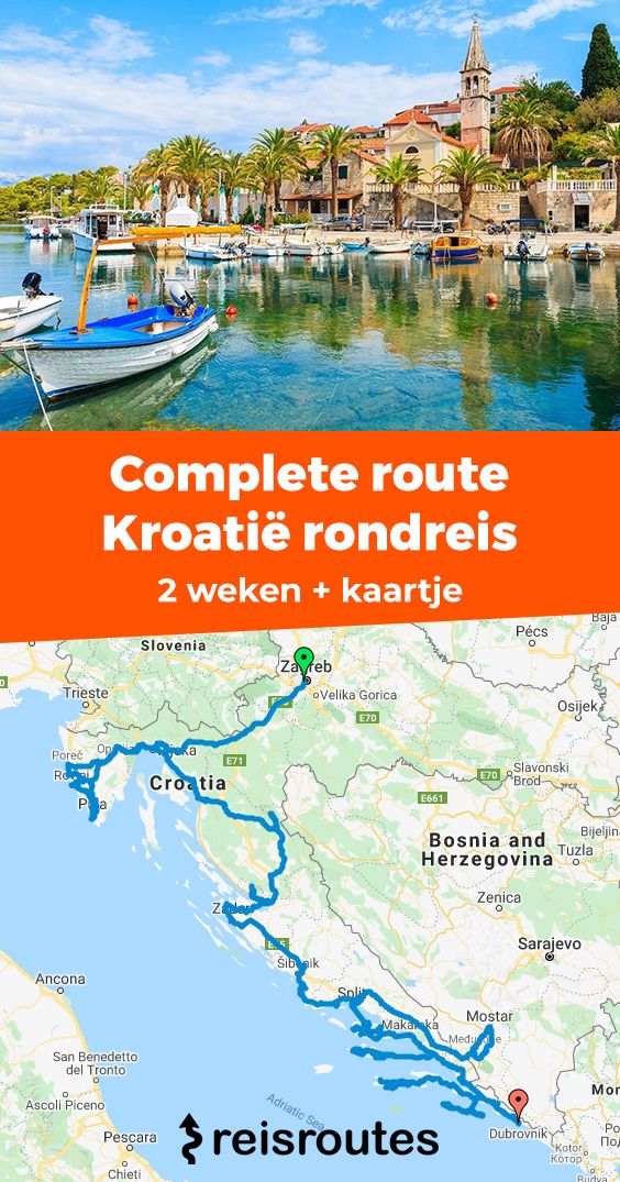 Pinterest 15-daagse rondreis Kroatië: Uitgestippelde route, reisschema & tips