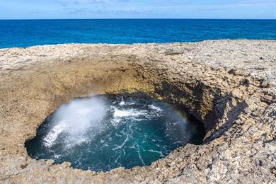 Wandeling naar Watamula-blaasgat, Westpunt van Aruba